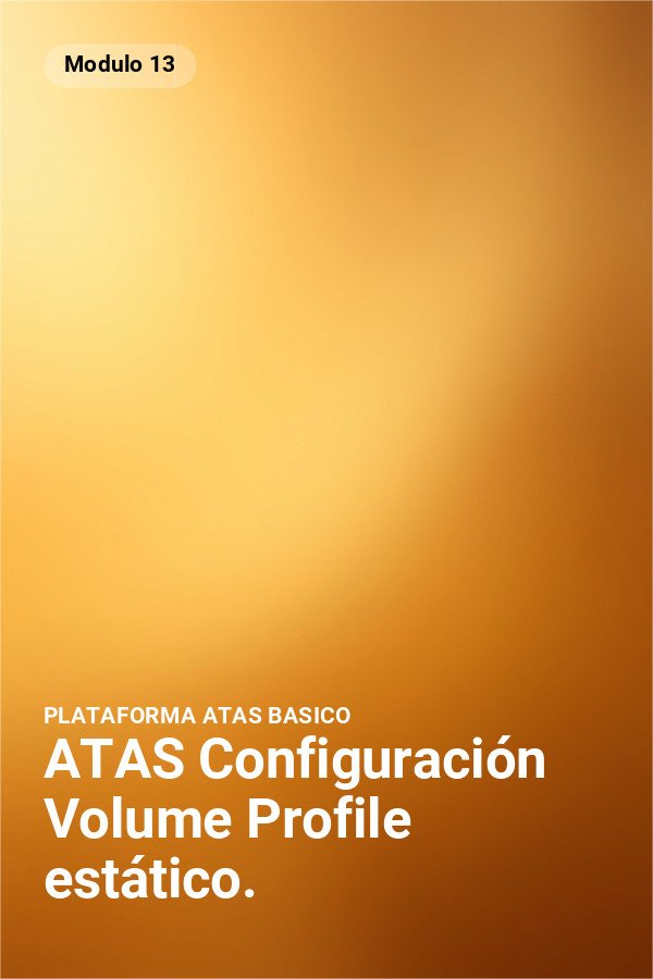 ATAS Configuración Volume Profile estático.